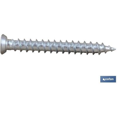 Cofan Tornillo Hormigón Plana Torx 7,5x120 Caja 100 Unid. , Tornillo Para Anclaje En Hormigó Sin Necesidad De Utilizar Tacos, Mortaja Torx. Zincado Blanco Sin Cromo 6. Medidas De Cofan Tornillo Hormigón Plana Torx 7,5x120 Caja 100 Unid. , Tornillo Para Anclaje En Hormigó Sin Necesidad De Utilizar Tacos, Mortaja Torx. Zincado Blanco Sin Cromo 6. Medidas De