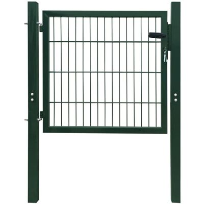 Puerta De Vallado De Acero Verde 105x150 Cm Vidaxl Puerta De Vallado De Acero Verde 105x150 Cm Vidaxl