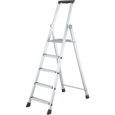 Zarges - Z200 Escalera Plegable Professional, Acceso Por Un Solo Lado 150 Kg 5 Peldaños Zarges - Z200 Escalera Plegable Professional, Acceso Por Un Solo Lado 150 Kg 5 Peldaños