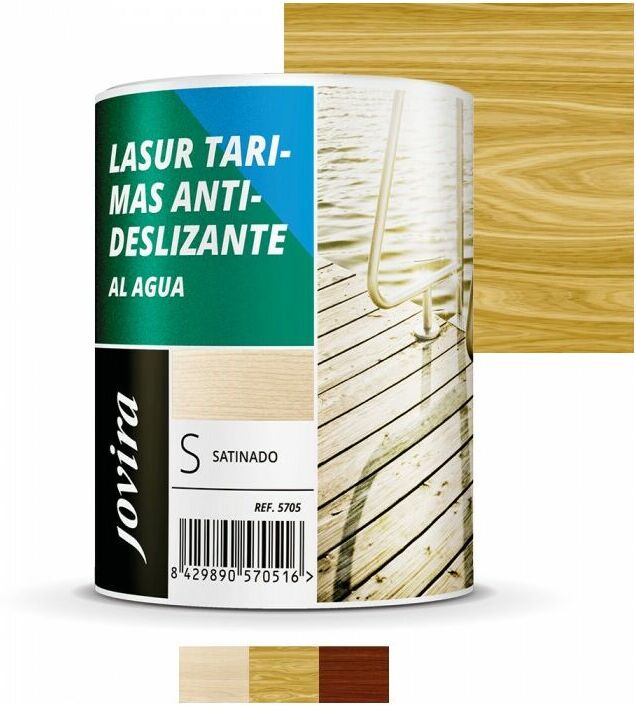 Jovira Pinturas - Lasur Protector Tarimas Antideslizante Al Agua En Color Pino. Capacidad: 2.3 - pino