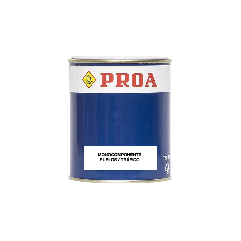 Proa - Pintura monocomponente para suelos y garajes, interior y exterior., Negro Ral 9005 4lts - Negro Ral 9005