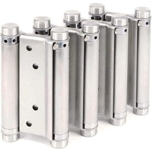 LARGEIGHT 2 Pares De Bisagras De Puerta Batiente De Acero Inoxidable Ajustables De Doble Acción Para Mostrador De Cafetería Y Salón, Cierre Automático Perfecto De 125 Mm Y 5 Pulgadas. LARGEIGHT 2 Pares De Bisagras De Puerta Batiente De Acero Inoxidable Ajustables De Doble Acción Para Mostrador De Cafetería Y Salón, Cierre Automático Perfecto De 125 Mm Y 5 Pulgadas.