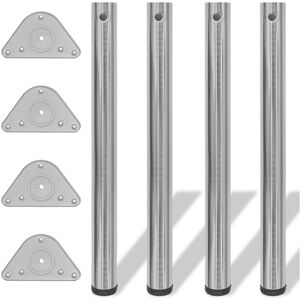 Vidaxl - 4 Patas De Mesa Ajustables En Alturas 710 Mm Color Níquel Pulido Vidaxl - 4 Patas De Mesa Ajustables En Alturas 710 Mm Color Níquel Pulido