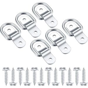 XISRENS Anillas De Sujeción En Forma De D, Ganchos De Fijación De Acero Inoxidable, Anillas De Montaje Para Anillas De Sujeción, Correas De Sujeción De 6 Piezas Y 12 Tornillos Para Remolques De Coches, Hamaca XISRENS Anillas De Sujeción En Forma De D, Ganchos De Fijación De Acero Inoxidable, Anillas De Montaje Para Anillas De Sujeción, Correas De Sujeción De 6 Piezas Y 12 Tornillos Para Remolques De Coches, Hamaca