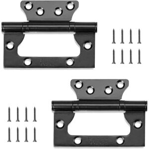 Tonchean - Bisagras 2 Piezas Bisagras De 4 Pulgadas Bisagra De Puerta Plegable Bisagras De Puerta De Acero Inoxidable Para Herrajes De Muebles Gabinete Puerta Protector Cajón (negro) Tonchean - Bisagras 2 Piezas Bisagras De 4 Pulgadas Bisagra De Puerta Plegable Bisagras De Puerta De Acero Inoxidable Para Herrajes De Muebles Gabinete Puerta Protector Cajón (negro)