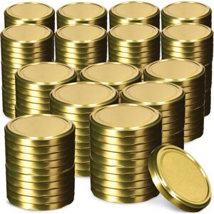 Pack De 200 Tapas Metálicas Seguras Con Seis Roscas - Cierre De Rosca - Para Marinar Y Conservar - Diámetro: 100 Mm - Doradas - Kadax Pack De 200 Tapas Metálicas Seguras Con Seis Roscas - Cierre De Rosca - Para Marinar Y Conservar - Diámetro: 100 Mm - Doradas - Kadax