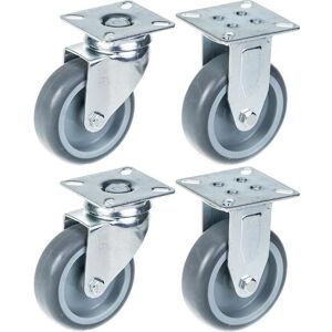 OEM Rueda Giratoria - Zhongshan - 75 Mm - Caucho Gris - Lote De 4 - Capacidad 240 Kg OEM Rueda Giratoria - Zhongshan - 75 Mm - Caucho Gris - Lote De 4 - Capacidad 240 Kg