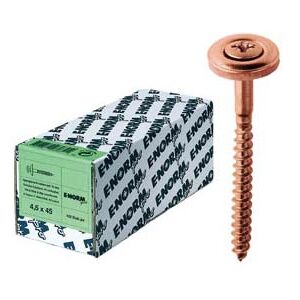 E-normpro - Tornillo Para Madera, Pzd, A2 Cobre Bañado Acero Inoxidable, 2 4,5x35 15 E-normpr (por 100) E-normpro - Tornillo Para Madera, Pzd, A2 Cobre Bañado Acero Inoxidable, 2 4,5x35 15 E-normpr (por 100)