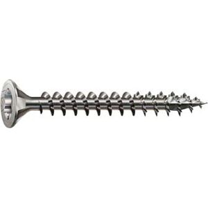 Spax - Tornillo De Acero Inoxidable, 5 X 60 Mm, 100 Piezas, Parcialmente Roscado, Cabeza Avellanada, T-star Plus T20, 4cut - 0197000500603 Spax - Tornillo De Acero Inoxidable, 5 X 60 Mm, 100 Piezas, Parcialmente Roscado, Cabeza Avellanada, T-star Plus T20, 4cut - 0197000500603