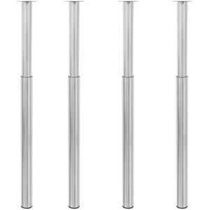 Vidaxl - Patas De Mesa Telescópicas 4 Uds Níquel Cepillado 710-1100 Mm Vidaxl - Patas De Mesa Telescópicas 4 Uds Níquel Cepillado 710-1100 Mm