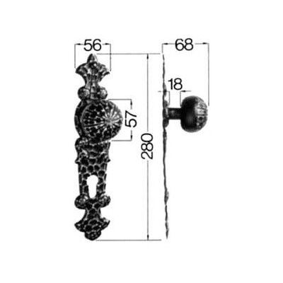 Conjunto de manijas de puerta y ventana HS Rowe - fijación PZ Conjunto de manijas de puerta y ventana HS Rowe - fijación PZ