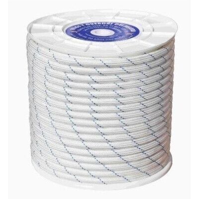 Hyc - Cuerda Trenzada Doble 14mm Polipropileno Blanco/azul 100 Mt Hyc - Cuerda Trenzada Doble 14mm Polipropileno Blanco/azul 100 Mt