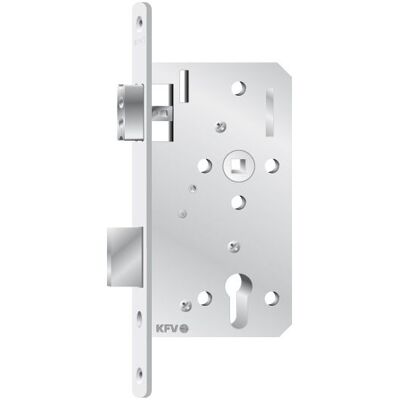 Cerradura de Perfil de Acero Inoxidable KFV - 72mm PZ, 8mm Cuadrado, D55, 20rd, Izquierda/Derecha Cerradura de Perfil de Acero Inoxidable KFV - 72mm PZ, 8mm Cuadrado, D55, 20rd, Izquierda/Derecha