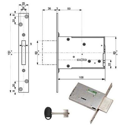 Cerradura Infilare Ferro Ka 40704 Mottura Cerradura Infilare Ferro Ka 40704 Mottura