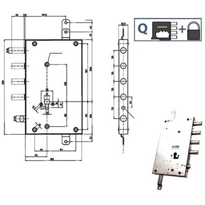 Cerradura Sic.triple Izq Scr 110 85461 Mottura Cerradura Sic.triple Izq Scr 110 85461 Mottura