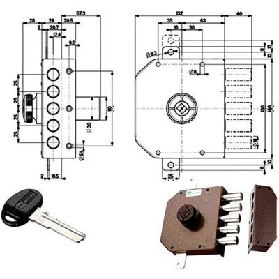 Cerradura Sic.triple Izquierda Bomba 30621 Mottura Cerradura Sic.triple Izquierda Bomba 30621 Mottura