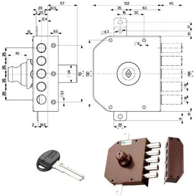 Cerradura Sic.triple Izquierda Bomba 30622 Mottura Cerradura Sic.triple Izquierda Bomba 30622 Mottura