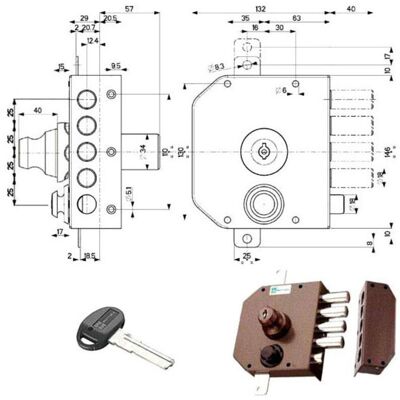 Cerradura Sic.triple Izquierda Bomba 30632 Mottura Cerradura Sic.triple Izquierda Bomba 30632 Mottura