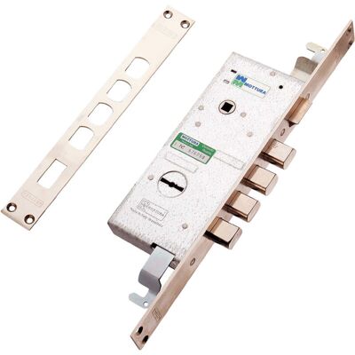 Mottura - Cerradura De Embutir Triple Para Puertas Blindadas E 47 - Caja 194 X 78 Mm Mottura - Cerradura De Embutir Triple Para Puertas Blindadas E 47 - Caja 194 X 78 Mm