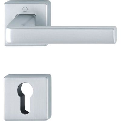 Juego de Manijas de Puerta Dublin de Aluminio - 8mm, PZ, F1 37-42mm Juego de Manijas de Puerta Dublin de Aluminio - 8mm, PZ, F1 37-42mm