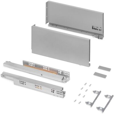 Cajón Exterior Vertex 40kg De Altura 178mm, Profundidad 400mm, Acero, Pintado Gris - Emuca Cajón Exterior Vertex 40kg De Altura 178mm, Profundidad 400mm, Acero, Pintado Gris - Emuca