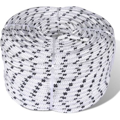 Cuerda Trenzada Poliéster 12 Mm 250 Mm Blanco Vidaxl Cuerda Trenzada Poliéster 12 Mm 250 Mm Blanco Vidaxl