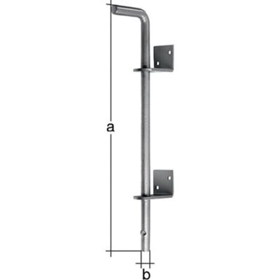ALBERTS Gah - Deslizamiento Inferior L400xs16mm Sta Galvanizado A Cerrojo Puerta 40mm ALBERTS Gah - Deslizamiento Inferior L400xs16mm Sta Galvanizado A Cerrojo Puerta 40mm