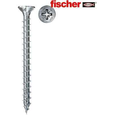 Fischer Powerfast Ii Fpf Ii Czf Bc 200 Tornillos Para Madera Blancos 4,5x30 Mm Fischer Powerfast Ii Fpf Ii Czf Bc 200 Tornillos Para Madera Blancos 4,5x30 Mm