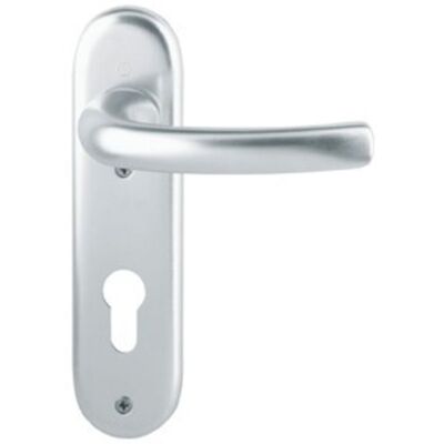 Juego de escudo corto de aluminio Tôkyô de Hoppe - Juego de manijas para puertas residenciales Juego de escudo corto de aluminio Tôkyô de Hoppe - Juego de manijas para puertas residenciales