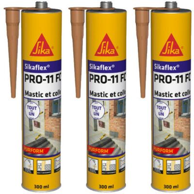 Juego De 3 Adhesivos Sika Sika Flex Pro 11 Fc Purform - Beige - 300ml Juego De 3 Adhesivos Sika Sika Flex Pro 11 Fc Purform - Beige - 300ml