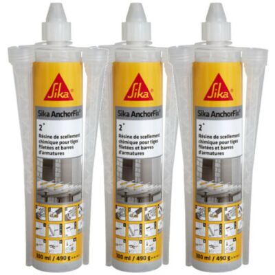 Sika AnchorFix 2 Plus - Resina Sellado Químico - 300 ml - Gris Sika AnchorFix 2 Plus - Resina Sellado Químico - 300 ml - Gris