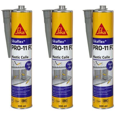 Sika - Juego de 3 selladores adhesivos flex pro 11 fc - Gris hormigón - 300ml Sika - Juego de 3 selladores adhesivos flex pro 11 fc - Gris hormigón - 300ml