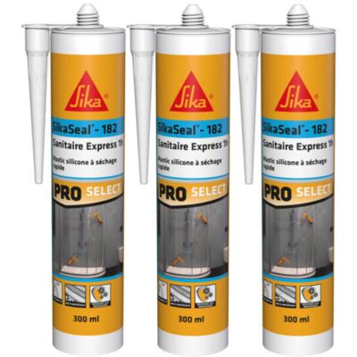 Sika Sellador-182 Sanitaire Express 1h - Transparente - Sellador Sika Sellador-182 Sanitaire Express 1h - Transparente - Sellador