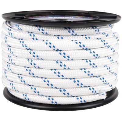 Cuerda Trenzada Poli 18mm 20 Mts , Cuerda Trenzada De Polipropileno Color Blanco/azul, Realizada Con Alma Trenzada En 8 Cabos Y El Exterior En 24 Cabos. Con Diámetros Desde 6 - Cofan Cuerda Trenzada Poli 18mm 20 Mts , Cuerda Trenzada De Polipropileno Color Blanco/azul, Realizada Con Alma Trenzada En 8 Cabos Y El Exterior En 24 Cabos. Con Diámetros Desde 6 - Cofan