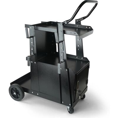 Carro De Soldadura Resistente De 2 Niveles Con Gabinete Con Cerradura, Capacidad De 265 Libras, Ruedas Giratorias De 360°, Cadenas De Seguridad Para Tanque, Para Tig, Arc, Cortador De Plasma - Mophorn Carro De Soldadura Resistente De 2 Niveles Con Gabinete Con Cerradura, Capacidad De 265 Libras, Ruedas Giratorias De 360°, Cadenas De Seguridad Para Tanque, Para Tig, Arc, Cortador De Plasma - Mophorn