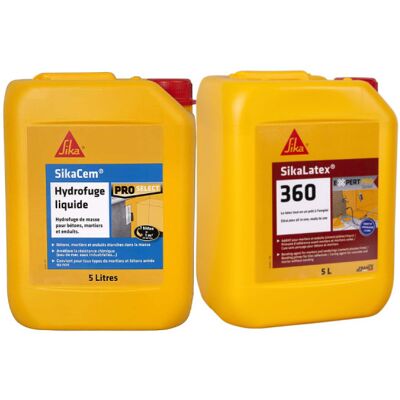 Kit Impermeabilizante y Adhesivo SikaCem 5L Kit Impermeabilizante y Adhesivo SikaCem 5L