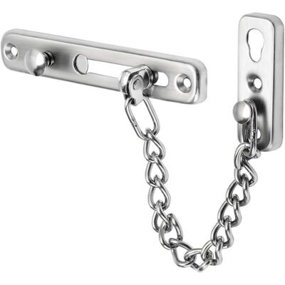 DPZO Cadena De Seguridad Para Puertas, Limitador De Apertura Para Puertas Estrechas, Dispositivo Antirrobo Con Resorte Y Tornillos Para Puertas Interiores, Superficie De Acero Inoxidable Cepillado, Efd9000 DPZO Cadena De Seguridad Para Puertas, Limitador De Apertura Para Puertas Estrechas, Dispositivo Antirrobo Con Resorte Y Tornillos Para Puertas Interiores, Superficie De Acero Inoxidable Cepillado, Efd9000