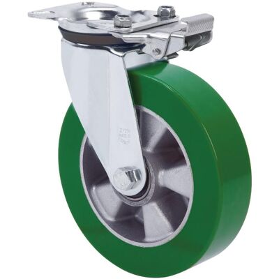Alex - Rueda Giratora Placa Mec.dir.4mm 10zvrmd200-augb Aluminio-poliur.verde Bolas Alex - Rueda Giratora Placa Mec.dir.4mm 10zvrmd200-augb Aluminio-poliur.verde Bolas