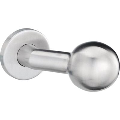 EDI Pomolo de puerta de acero inoxidable - Cabeza de bola curvada - Roseta 55mm - 8mm de montaje EDI Pomolo de puerta de acero inoxidable - Cabeza de bola curvada - Roseta 55mm - 8mm de montaje