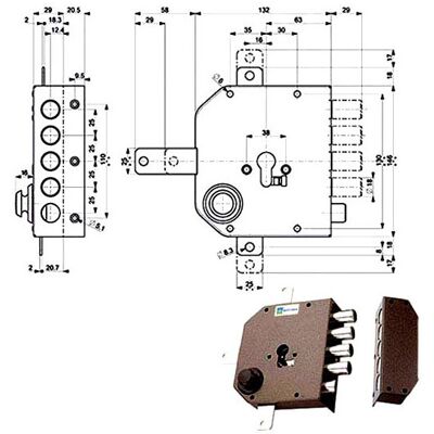 Cerradura Sic.quintupl.dx Escroco 38650 Mottura Cerradura Sic.quintupl.dx Escroco 38650 Mottura