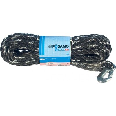Posamo - Cuerda Polipropileno Negro-14 Mm X 10 M Con Gancho (por 5) Posamo - Cuerda Polipropileno Negro-14 Mm X 10 M Con Gancho (por 5)