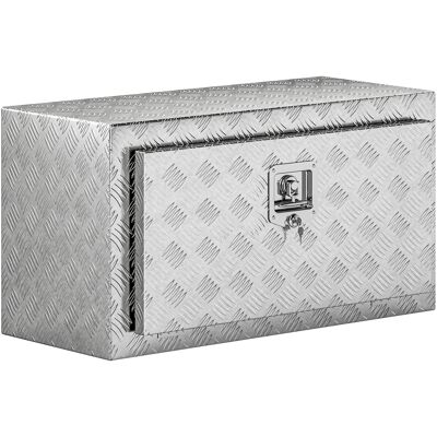 TORMATOR Caja De Herramientas De Aluminio De 96 Litros Con Cerradura, 2 Llaves Y Asa Lateral, 76,2 X 35,5 X 40,6 Cm, Color Plata. TORMATOR Caja De Herramientas De Aluminio De 96 Litros Con Cerradura, 2 Llaves Y Asa Lateral, 76,2 X 35,5 X 40,6 Cm, Color Plata.