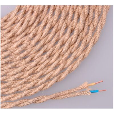 EDM Cable De Cuerda De Yute Trenzado Y Entrelazado 2x0,75mm 25m Euro/m EDM Cable De Cuerda De Yute Trenzado Y Entrelazado 2x0,75mm 25m Euro/m