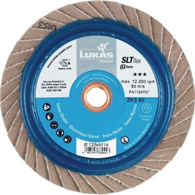 LUKAS SLT Flex D Disco Flap - Acero Inoxidable 125mm K40 LUKAS SLT Flex D Disco Flap - Acero Inoxidable 125mm K40