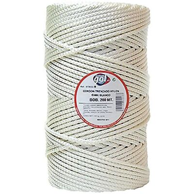 WURKO Cuerda Trenzada Nylon 6 Mm Blanca 200 M WURKO Cuerda Trenzada Nylon 6 Mm Blanca 200 M