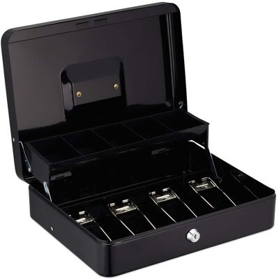 HELLOSHOP26 Caja De Caudales Con Cerradura Práctica Y Transportable Para Billetes Y Monedas De 8,5 X 30,5 X 24,5 Cm De Hierro Plateado 130014956 HELLOSHOP26 Caja De Caudales Con Cerradura Práctica Y Transportable Para Billetes Y Monedas De 8,5 X 30,5 X 24,5 Cm De Hierro Plateado 130014956