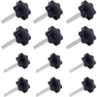 OEM 12 Piezas M6 (32) × 40 Mm Y M8 (38) × 40 Mm Mango De Sujeción Con Rosca Macho, Pomos De Tornillo, Manijas, Pomo De Estrella - Crezuo OEM 12 Piezas M6 (32) × 40 Mm Y M8 (38) × 40 Mm Mango De Sujeción Con Rosca Macho, Pomos De Tornillo, Manijas, Pomo De Estrella - Crezuo