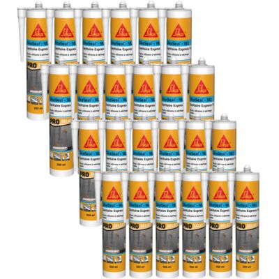 Sika - Lote De 24 Selladores De Silicona De Secado Rápido Seal-182 Sanitaire Express 1h - Blanco - 300ml Sika - Lote De 24 Selladores De Silicona De Secado Rápido Seal-182 Sanitaire Express 1h - Blanco - 300ml