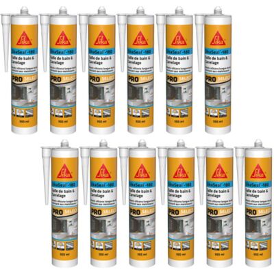 Silicona Selladora Sika - 300ml - Blanco - Baño y Azulejos - Sellador Silicona Selladora Sika - 300ml - Blanco - Baño y Azulejos - Sellador
