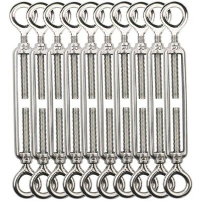OEM Tensor De Alambre, Tensores De Alambre M5, Gancho Y Gancho Para Tensor De Cable, Tensores De Cable De Acero Inoxidable 304, Utilizados Para Tendederos, Colgar Ropa, Cables De Barandilla - 10 Piezas OEM Tensor De Alambre, Tensores De Alambre M5, Gancho Y Gancho Para Tensor De Cable, Tensores De Cable De Acero Inoxidable 304, Utilizados Para Tendederos, Colgar Ropa, Cables De Barandilla - 10 Piezas